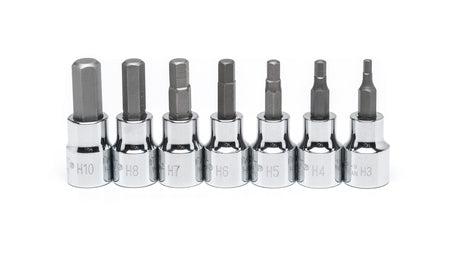 Crescent 7 piece, Hex Bit Socket Set, Metric, 3/8 Drive | Accent Tools