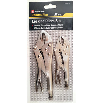2pc Pack 130mm/5-1/4" & 175mm/7" Curved Jaw Locking Plier Set | Alltrade