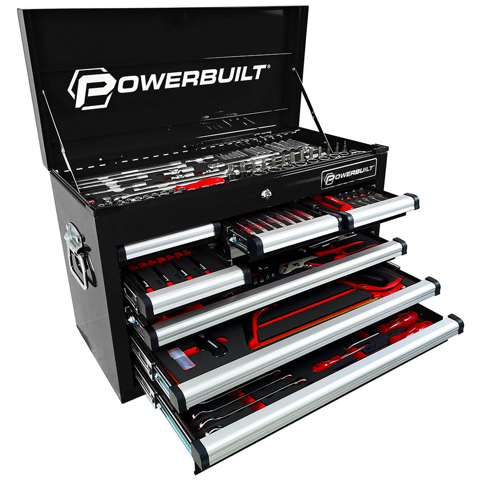 Powerbuilt 219pc Apprentice Tool Chest & Assorted Tools – Black Series