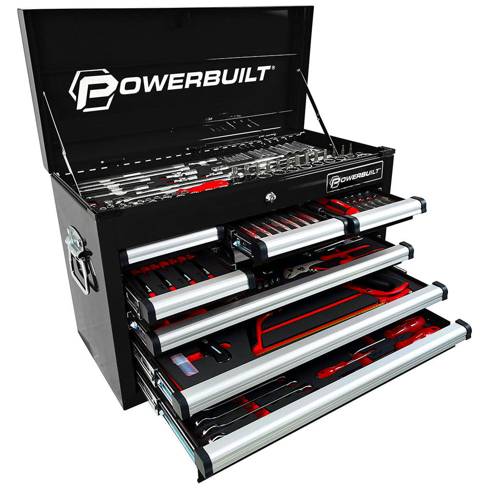 Powerbuilt 219pc Apprentice Tool Chest & Assorted Tools - Black Series