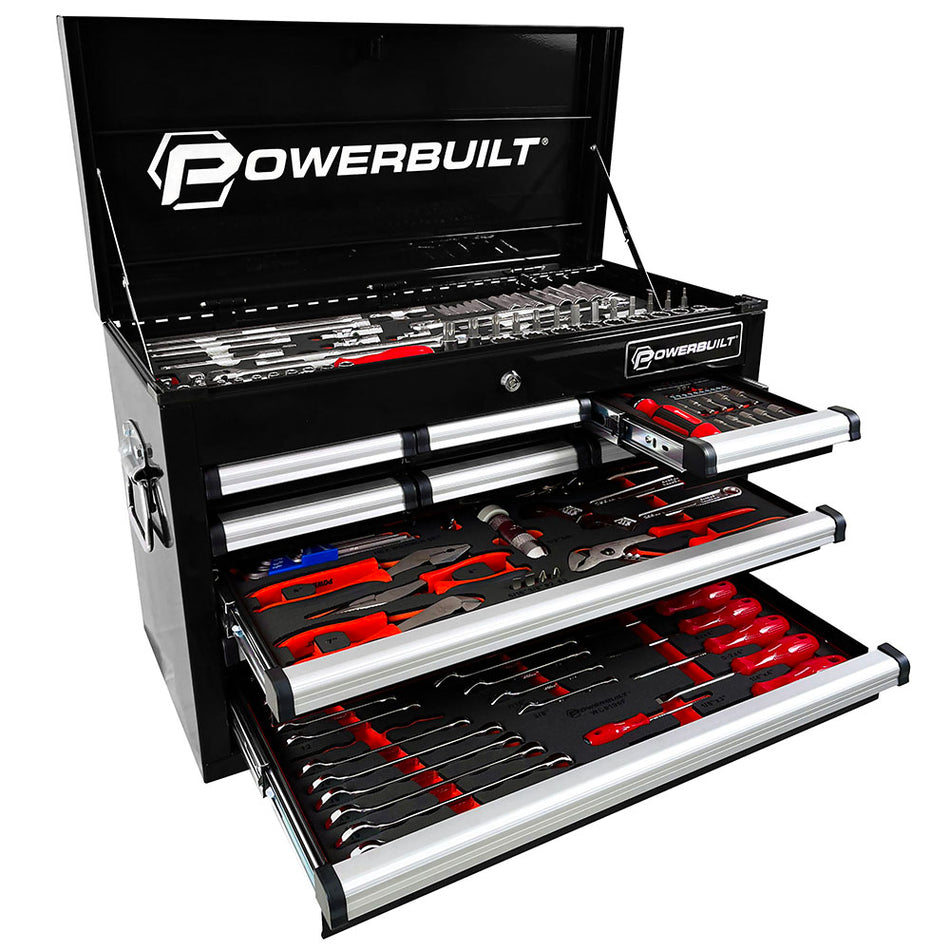 Powerbuilt 189pc Tool Chest & Assorted Tools Combo - Black Series