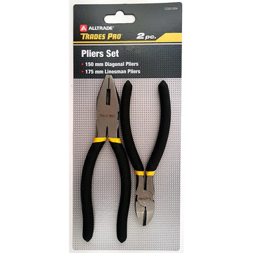 2pc Pack 150mm/6" Diagonal & 175mm/7" Linesman Pliers | Alltrade