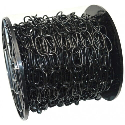 Xcel Reeled Oval Link Chain 2.8mm x 33mm - 30m Black | Hobeca