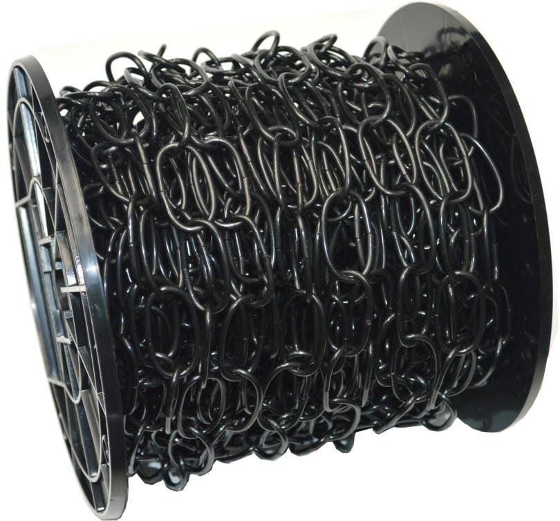 Xcel Reeled Oval Link Chain 3.2mm x 33mm - 30m Black | Hobeca