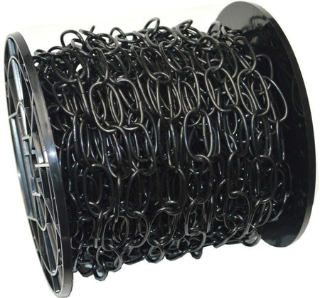 Xcel Reeled Oval Link Chain 3.2mm x 33mm - 30m Black | Hobeca