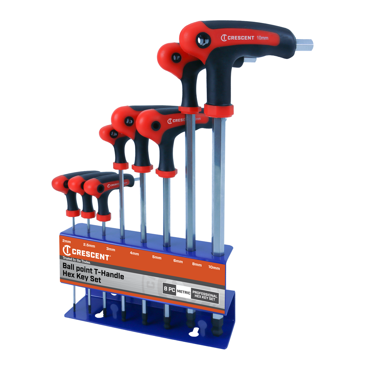 Crescent 8Pc Metric T-Handle Hex Key Set | Accent Tools