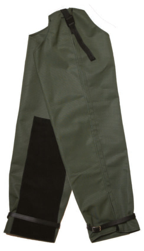 Taurus Canvas/Leather Leggings Zip Side Open Lge | Hobeca