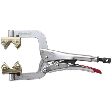 Strong Hand Multi Purpose Pipe Plier / C Clamp with Fixed V Pads | Hobeca
