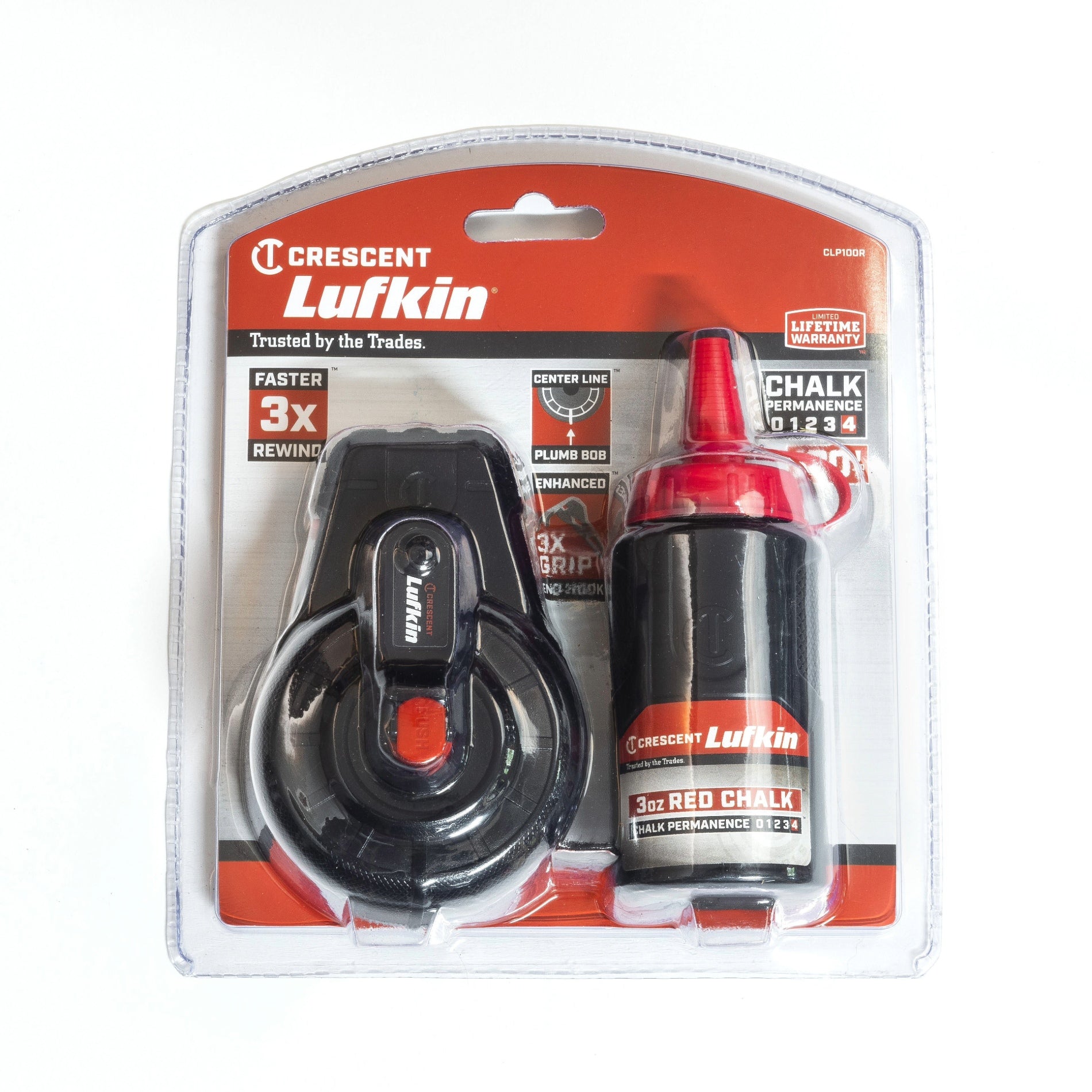 Crescent 30m 3:1 Reel w/ 85g/3oz Red Chalk | Accent Tools