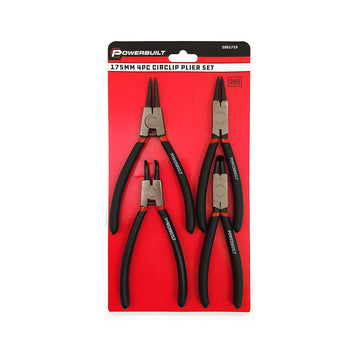 Powerbuilt 4pc 175mm Circlip Plier Set | Alltrade