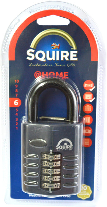 Squire CP60 60mm combination padlock with hardened steel shackle