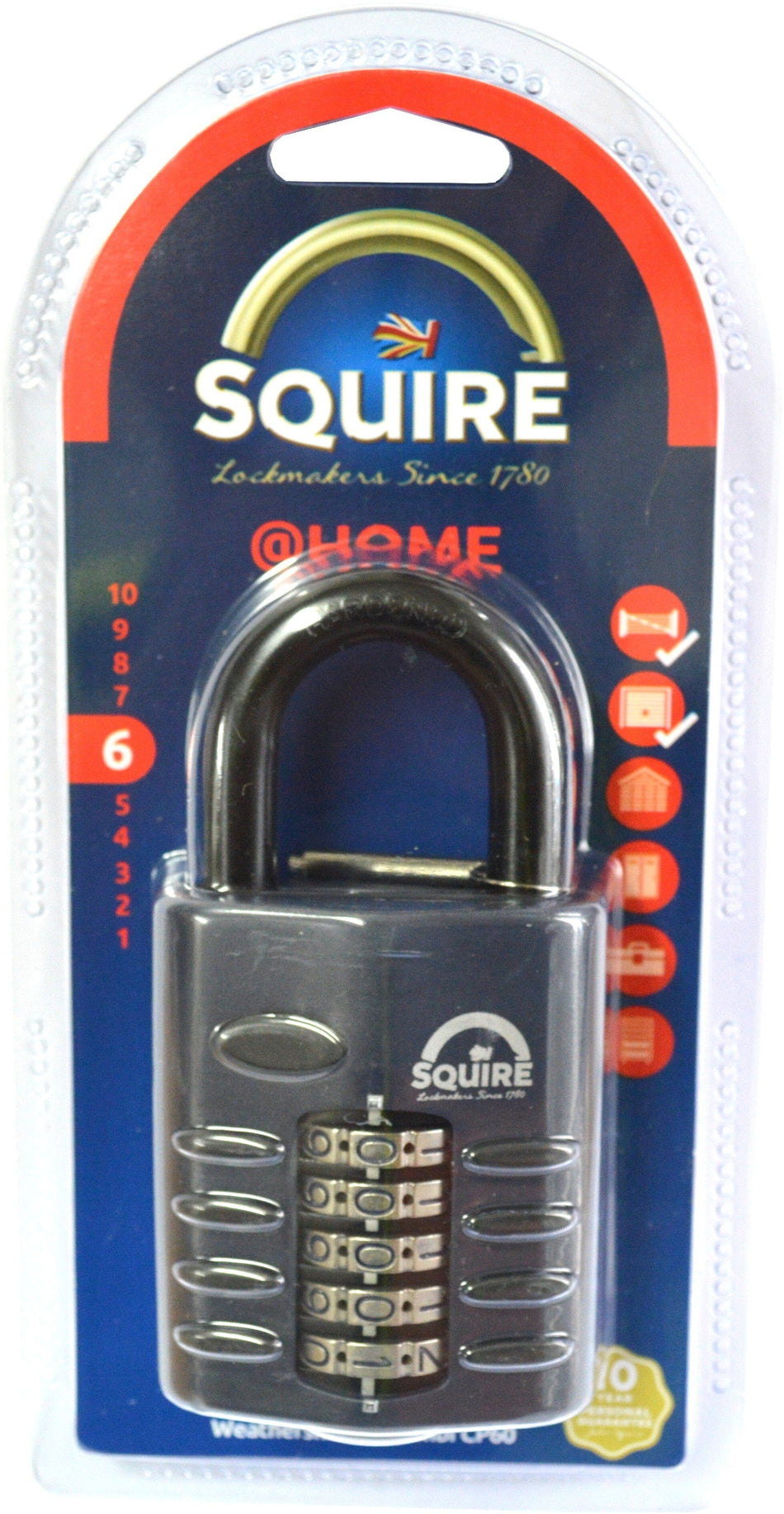 Squire Combination Padlock - 34mm Shackle #CP60 60mm