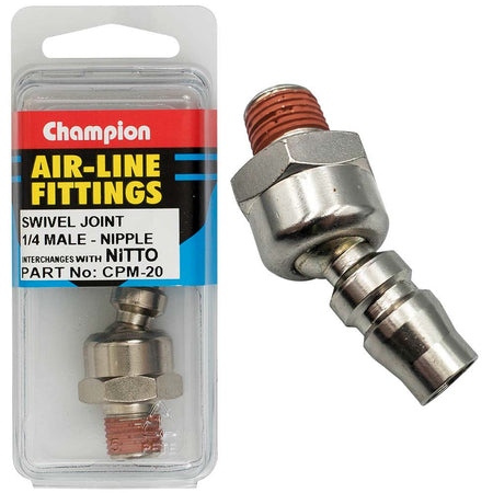 Champion Swivel Joint 1/4in Male Nipple Nitto Interchange | ISL