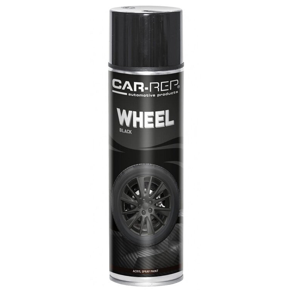 Car-Rep Aerosol Wheel Paint Black Acryl 500ml | Formula
