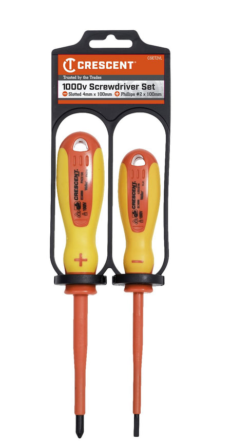 Crescent 2Pc 1000v Screwdriver Set | Accent Tools