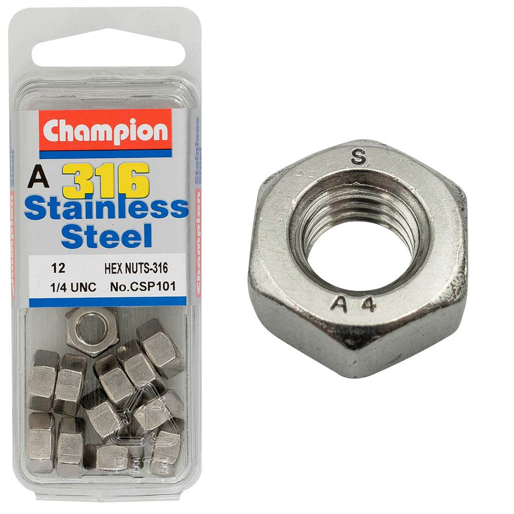 Champion UNC Hex Nut - 316/A4 (C) - ISL_CSP101