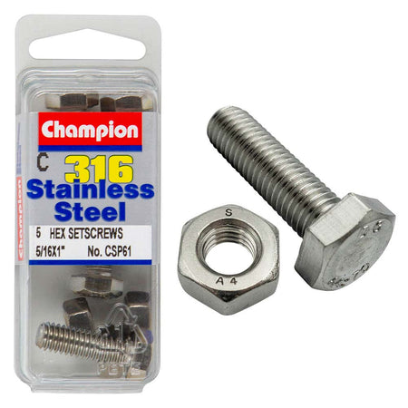 Champion UNC Hex Set Screw 316/A4 (C) 5/16in - ISL_CSP61