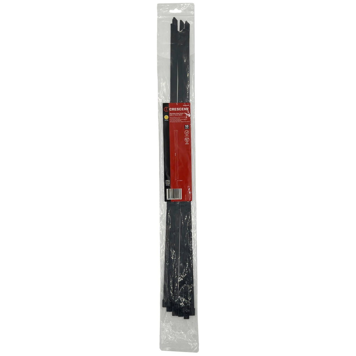 Crescent 10Pc 520x7.9mm 316SS Black Cable Ties | Accent Tools