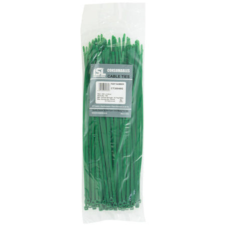 ISL Nylon Cable Tie - Green - 100pk - ISL_CT30048G