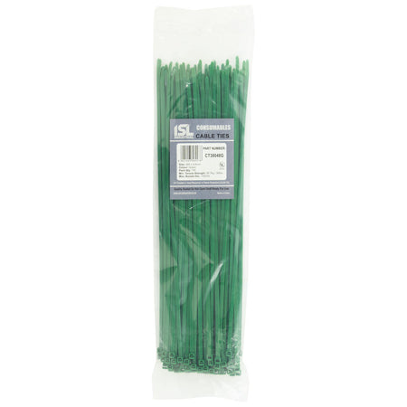 ISL Nylon Cable Tie - Green - 100pk - ISL_CT38048G