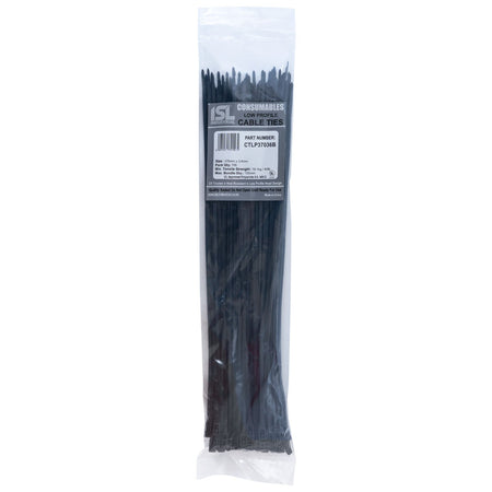 ISL Low Profile Cable Tie - UV Blk - 100pk - ISL_CTLP37036B