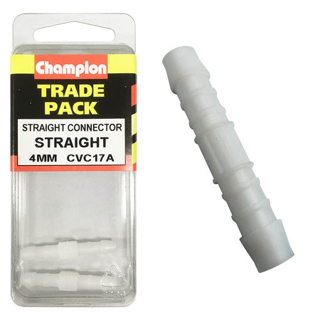 Champion 4mm vacuum hose straight connector, pack of 2