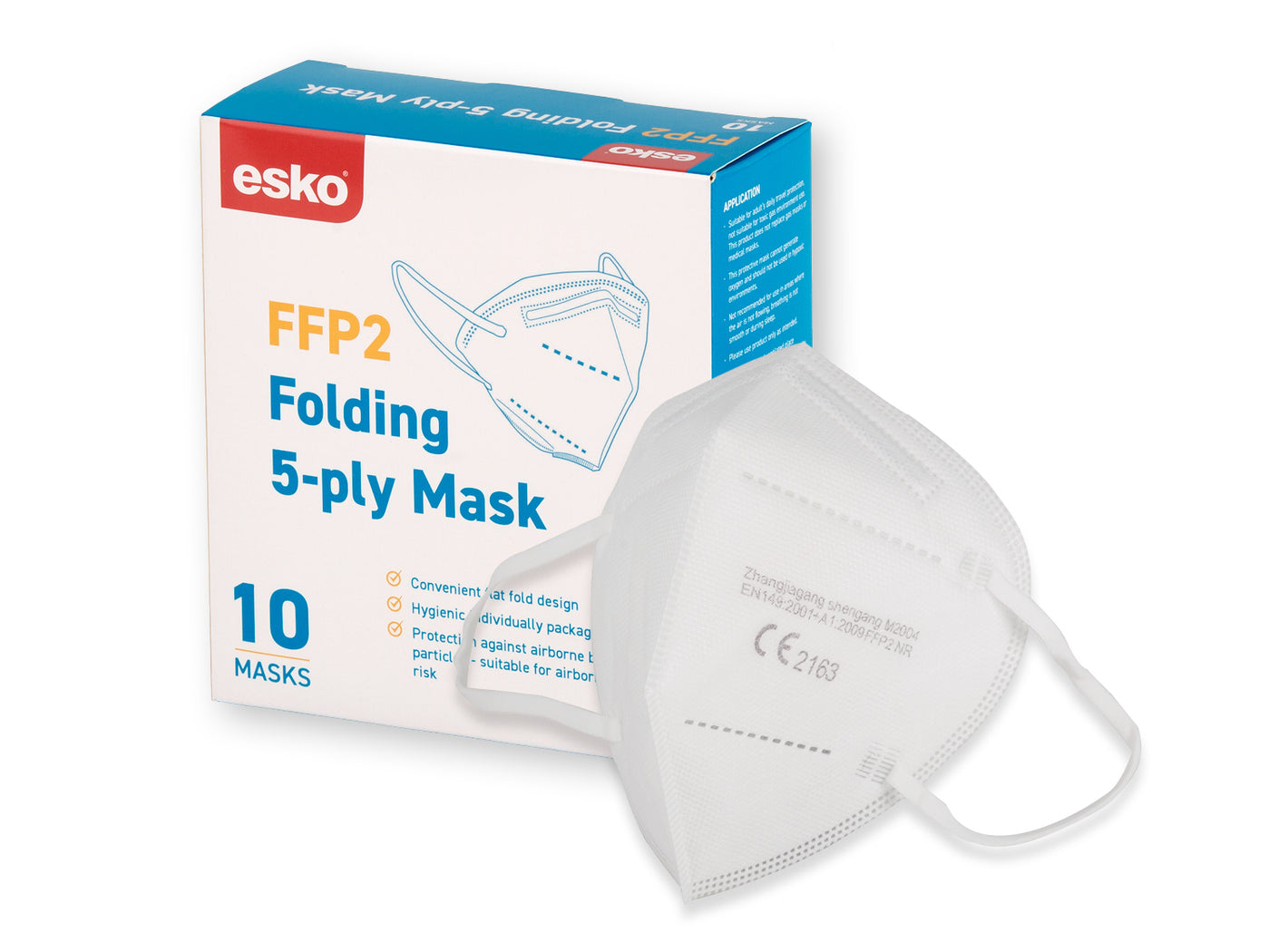 Clearance - FFP2 Disposable Flat-fold Mask 10 pack | Esko