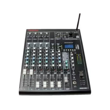 Cerwin Vega 8-channel mixer front panel with input channels and controls