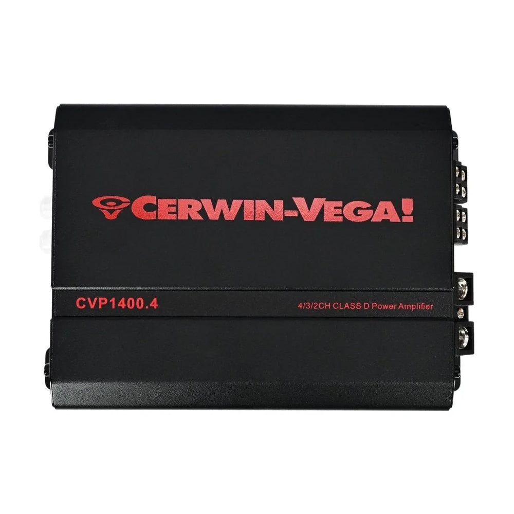 CVP1400.4 compact amplifier chassis dimensions and connections