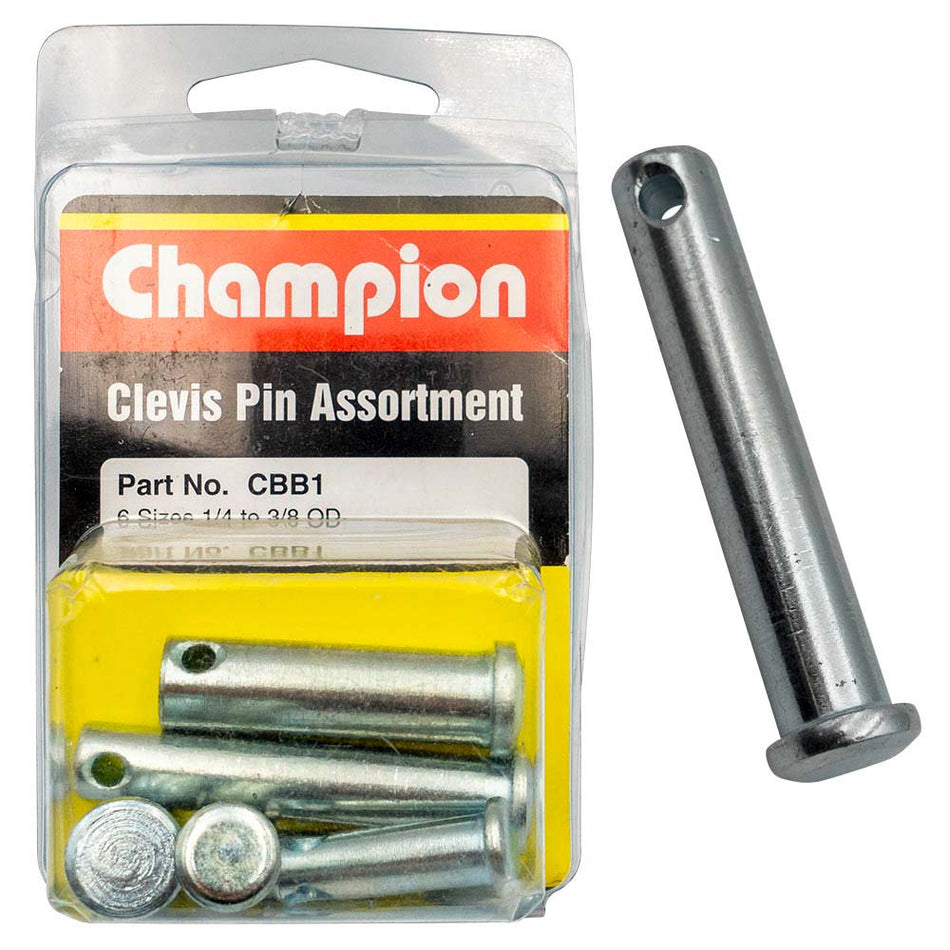 champion 6pc imperial clevis pin assortment