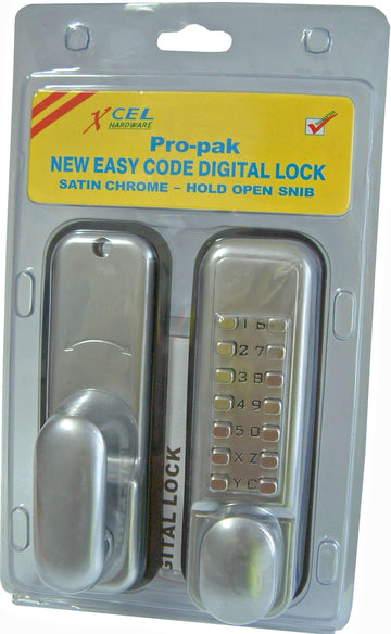 Xcel digital entrance lock satin chrome finish