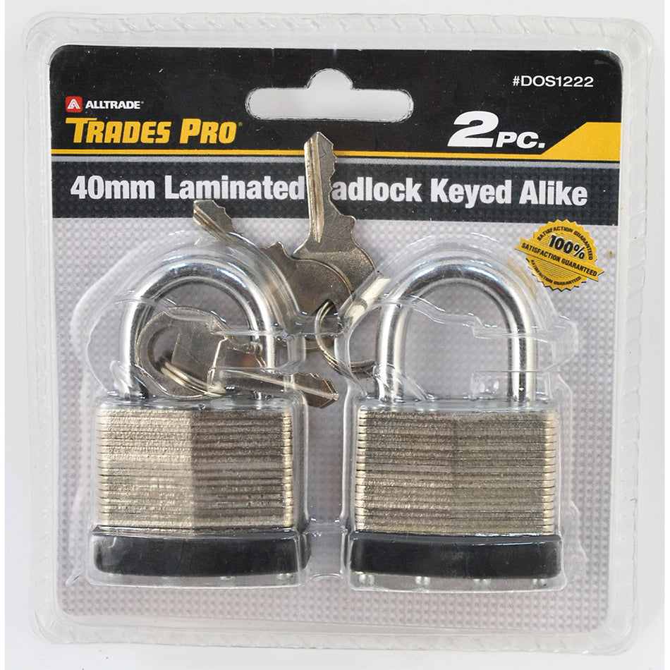 2pc Padlock, Keyed Alike