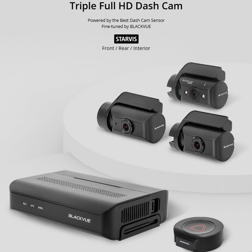 Blackvue Dr770x Box Pro 3-Ch Camera System With Central Record Box Dms System 1080 Hd Dashcam 64 Gb | Formula