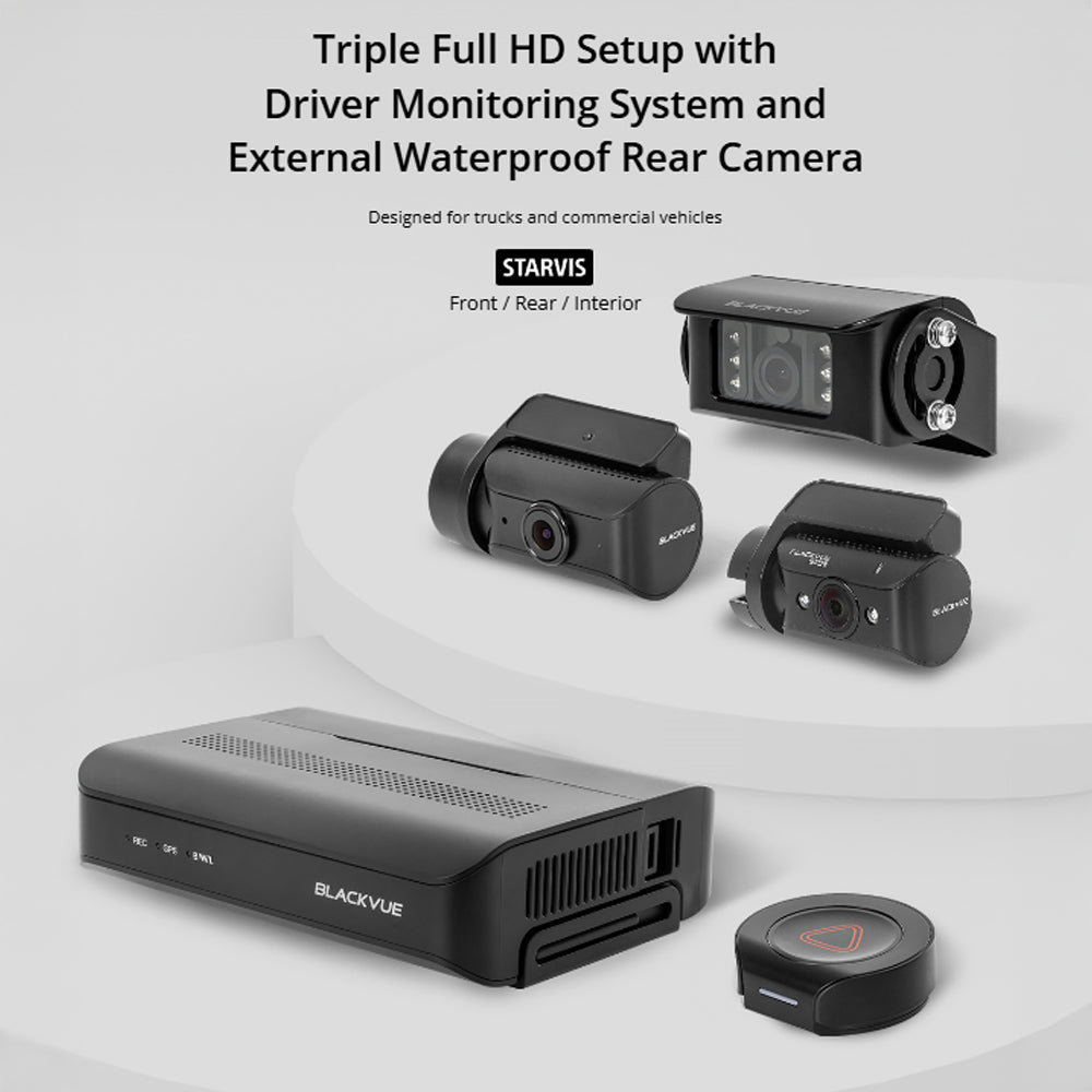Blackvue Dr770x Box Pro 3-Ch Camera System With Central Record Box Dms Truck 1080 Hd Dashcam 64 Gb | Formula
