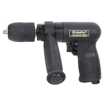 AmPro A2446 1/2 inch reversible air drill with keyless chuck