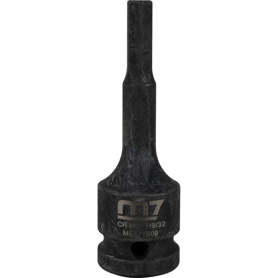 M7 Impact In Hex Socket, 1/2in Drive,  9/32in