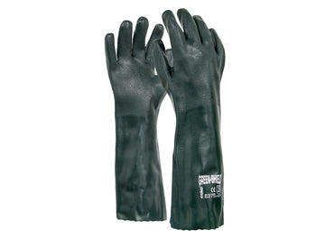 Esko GREEN SHIELD green PVC double dipped gauntlet glove 45cm length with sandy finish grip