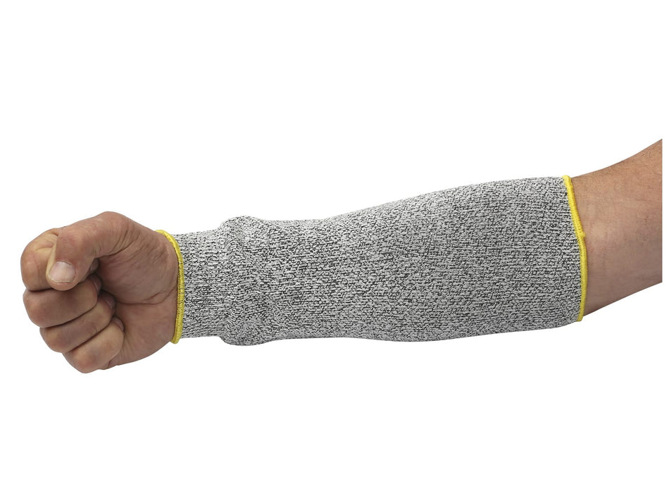 RAZOR X500 Grey UHMWPE Cut Level 5 Cut Resistant Sleeve WITHOUT thumb hole, 30cm, sold per each