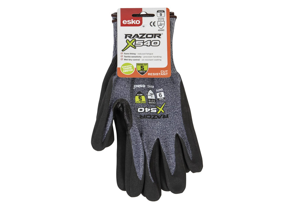 Esko Razor X540 Cut 5 Glove, Header Carded - Size XL