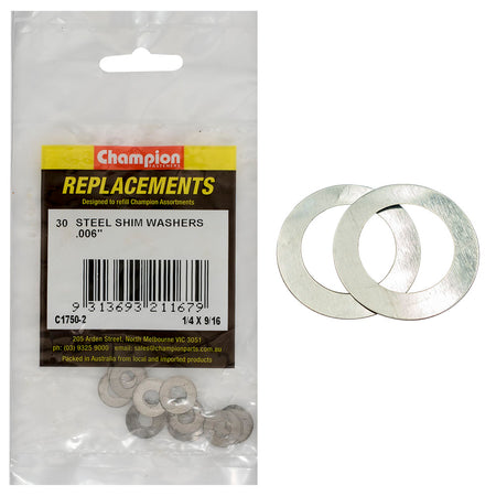 Champion 1/4in x 9/16in x .006in Shim Washer -30pk | ISL