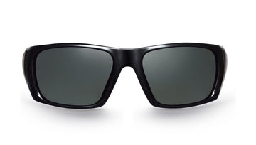 CUBA safety glasses, gloss black frame with smoke lens