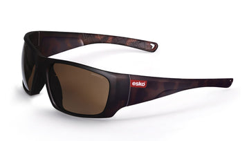 SAHARA safety glasses with matt tortoiseshell frame and bronze lens