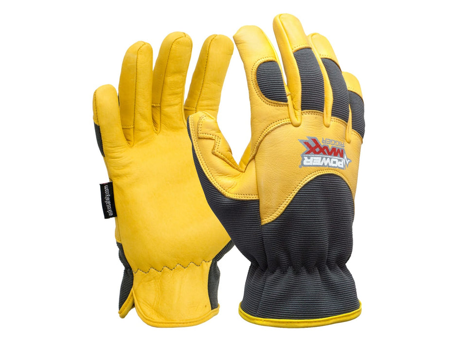 GOLD POWERMAXX RIGGER Soft Durable Premium Leather Work Glove Size 9(L)