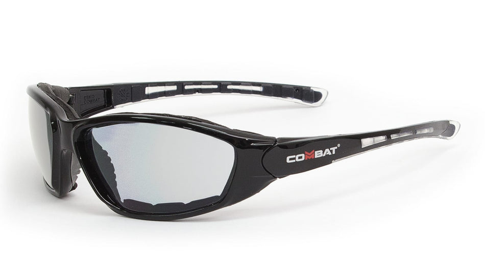 Esko COMBAT Safety Eyewear, Foam Bound with High Impact Rating, Antifog & Antiscratch, Clear Lens