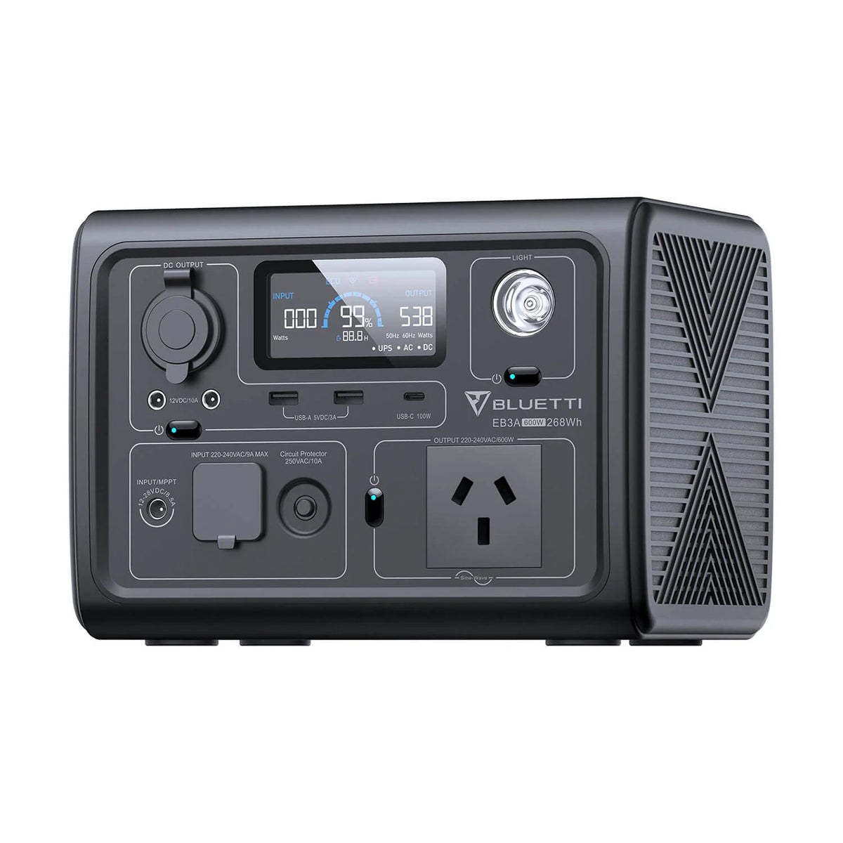 Bluetti Eb3a Portable Power Station | 600w (1200w Surge) 268wh | Formula