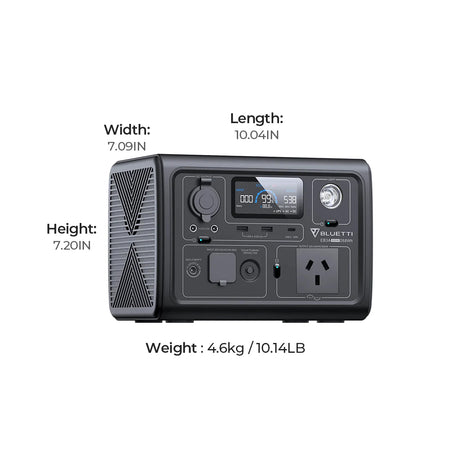 Bluetti Eb3a Portable Power Station | 600w (1200w Surge) 268wh | Formula