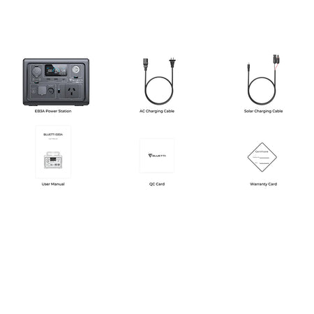 Bluetti Eb3a Portable Power Station | 600w (1200w Surge) 268wh | Formula