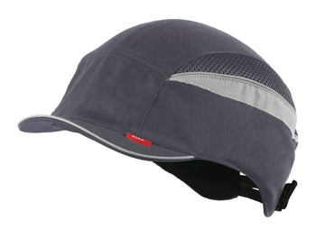 Esko Bump Cap Short Peak in navy with retroreflective tape and elastic strap