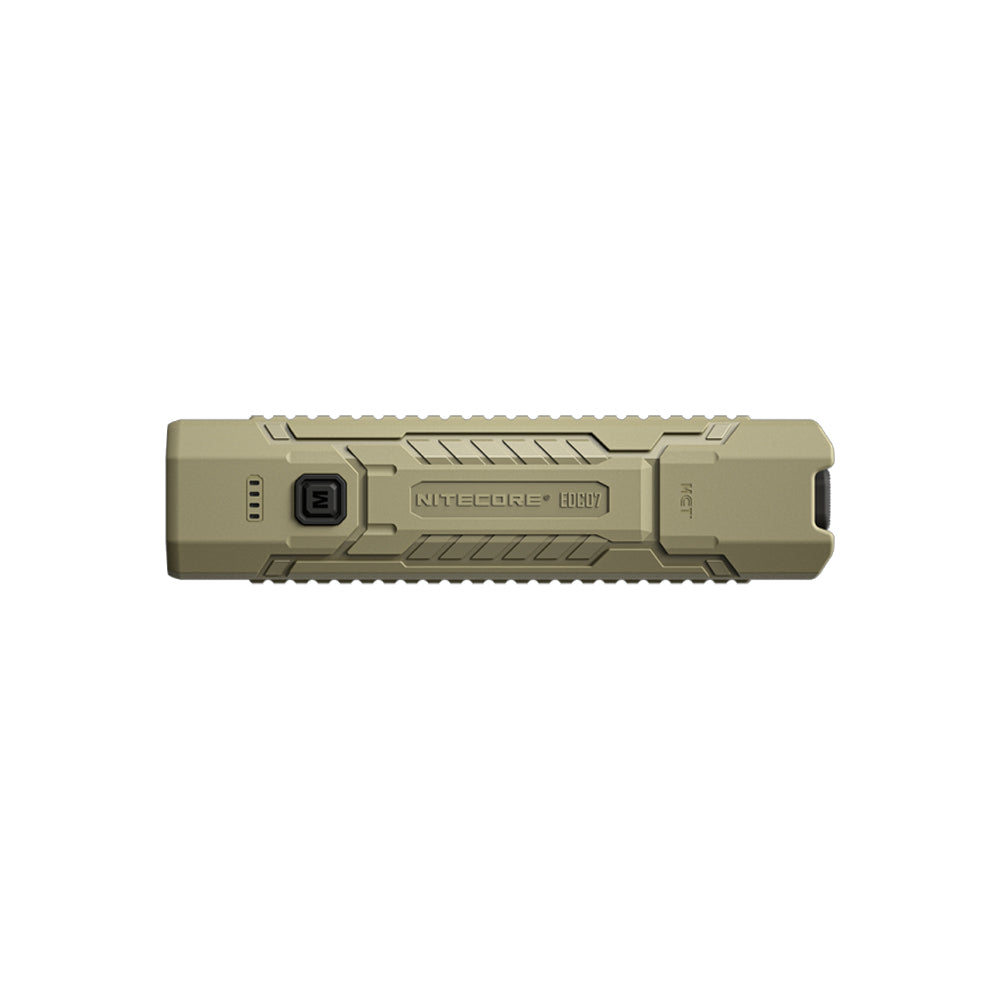 Nitecore EDC07 desert tan 1500 lumen torch, front view