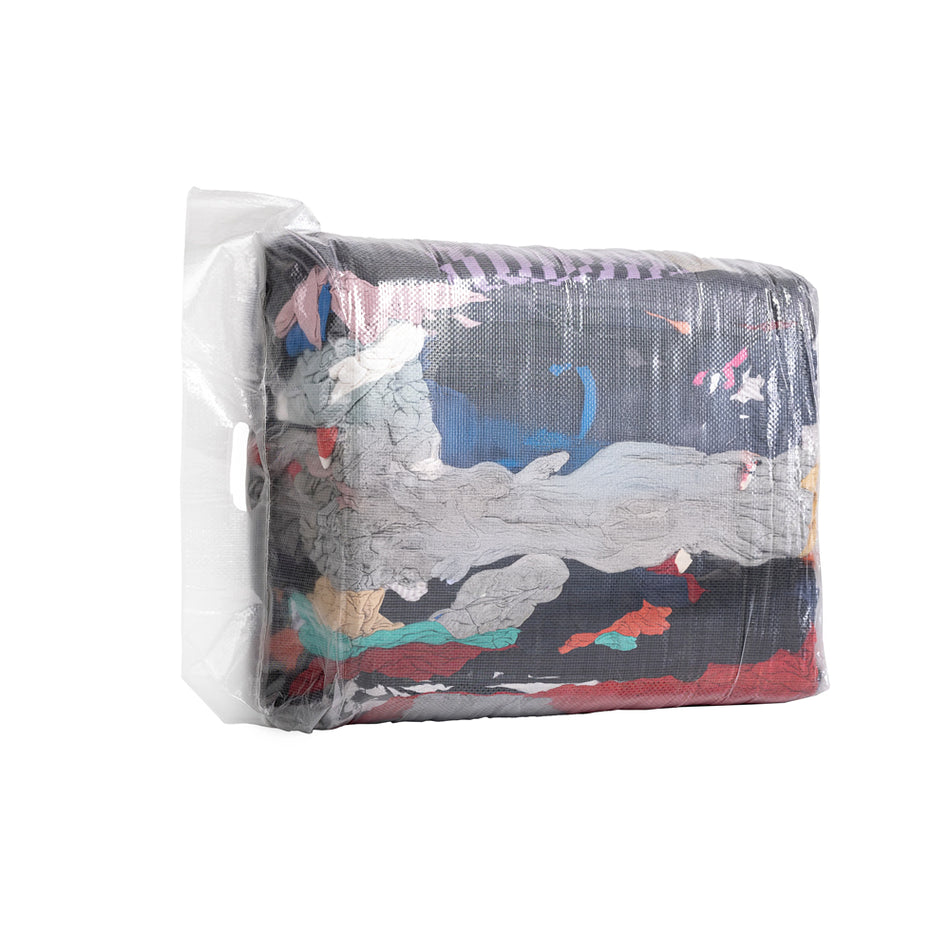 Eds Auto Coloured Cotton T-Shirt Rags 10kg Compressed Cube